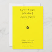 Black & White Floral Line Art – Clipart Design セーブザデート (正面)