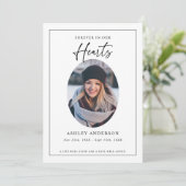  Black White Forever in Our Hearts Funeral サンキューカード (スタンド正面)