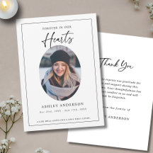  Black White Forever in Our Hearts Funeral