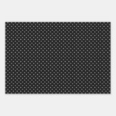 Black & White Fun & Unique Stripes & Polka Dots ラッピングペーパーシート (正面3)