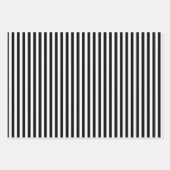 Black & White Fun & Unique Stripes & Polka Dots ラッピングペーパーシート (正面2)