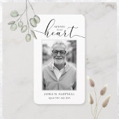 Black & White Funeral Photo Sympathy Modern 名刺