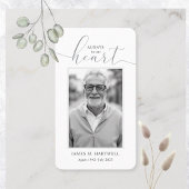 Black & White Funeral Photo Sympathy Modern 名刺