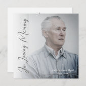 Black & White Funeral Service Dear Ones Photo ノートカード (正面/裏面)