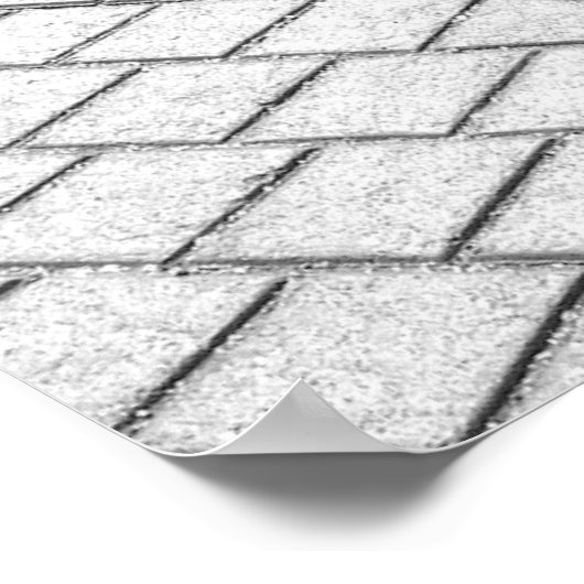 Black & White Garbage Can ポスター (角)