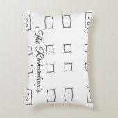 Black White Geometric Pattern | Minimal Abstract アクセントクッション (正面(垂直))