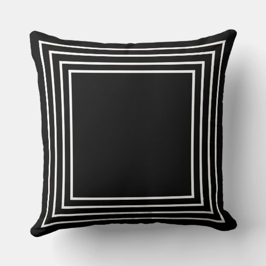 Black & White Geometrical  クッション (裏面)