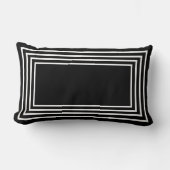 Black & White Geometrical  ランバークッション (正面)