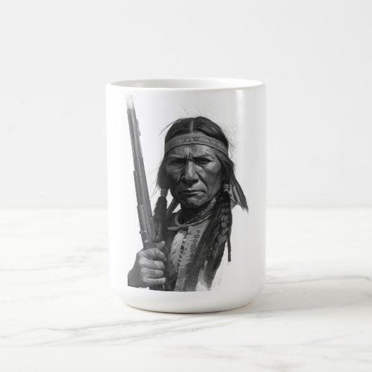 Black & White Geronimo コーヒーマグカップ (中央)