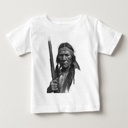 Black & White Geronimo ベビーTシャツ (正面)