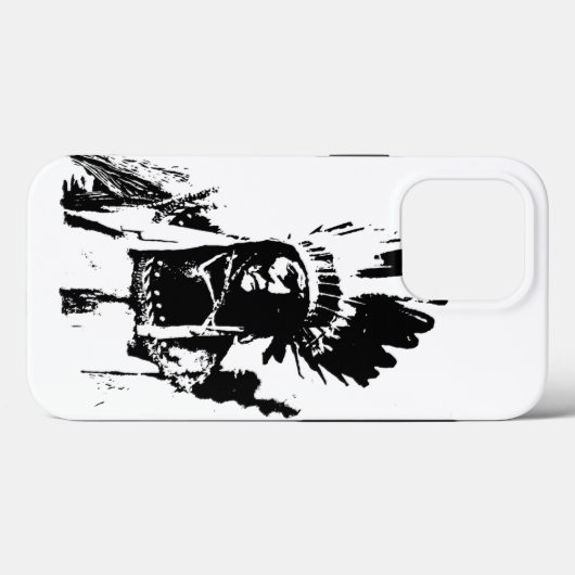 Black & White Geronimo Case-Mate iPhoneケース (裏面 (横))