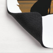 Black, White & Gold Kangaroo Sunset Australia マウスパッド (コーナー)