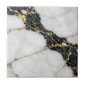 Black White Gold Marble Luxury タイル (正面)