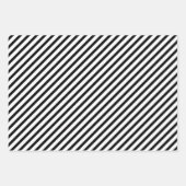 Black White Gold Merry Christmas Mix ラッピングペーパーシート (正面3)