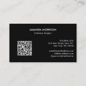 Black White Gold Modern Creative 名刺 (裏面)