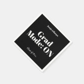Black White Graduation Party Napkins Customizable スタンダードカクテルナプキン (角)