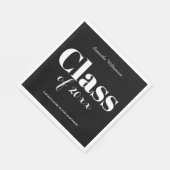 Black White Graduation Party Napkins Customizable スタンダードランチョンナプキン (角)