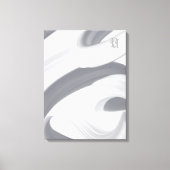 Black White Gray Abstrac キャンバスプリント (正面)