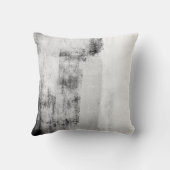 Black White Gray Abstract Decor Pillow クッション (裏面)