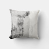 Black White Gray Abstract Decor Pillow クッション (正面)
