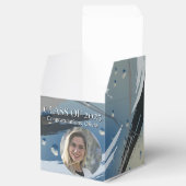 Black, White & Gray Brushstrokes Favor Box フェイバーボックス (オープン)