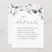 Black & White Greenery Peonyの結婚詳細 (正面/裏面)