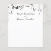 Black & White Greenery Peonyの結婚詳細 (裏面)