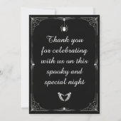 Black & White Halloween Gothic Wedding Invitation 招待状 (裏面)