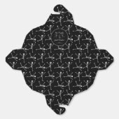 Black & White Hand Drawn Skeleton Halloween フェイバーボックス (見開き)