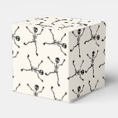 Black & White Hand Drawn Skeleton Halloween フェイバーボックス (裏面サイド)