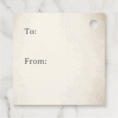 Black & White Harlequin Dramatic Custom Monogram フェイバータグ (裏面)