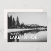 Black & White Hello from Lake Tahoeポストカード ポストカード (正面/裏面)