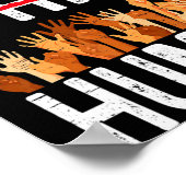 Black White Human Equality Appare Black History Mo ポスター (角)