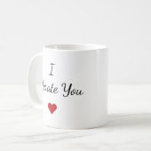 Black White - I Tolerate You Funny Valentine's Day コーヒーマグカップ (正面左)