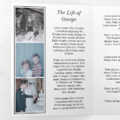 Black White In Loving Memory Photo Funeral 三つ折りプログラム (内部最初)