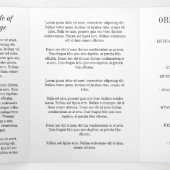 Black White In Loving Memory Photo Funeral 三つ折りプログラム (内部中)