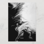 Black & White Ink Art Wedding Invitation 招待状 (裏面)