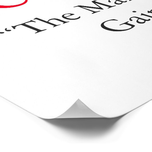 Black White Inspirational Confidence Wolf ポスター (角)