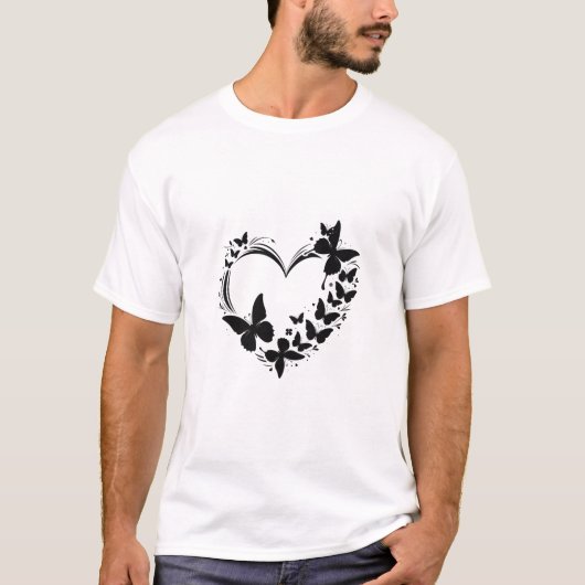 Black white Inspired Gift Design Tシャツ (正面)