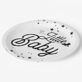 Black & White Kids Paper Plates ペーパープレート (アングル)