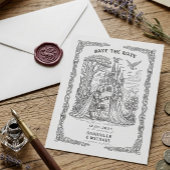 Black White Knight Bride Castle Gothic Wedding  セーブザデート