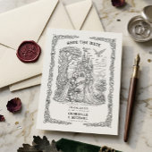 Black White Knight Bride Castle Gothic Wedding  セーブザデート