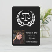 Black/White Laurel Law School Graduation 招待状 (スタンド正面)