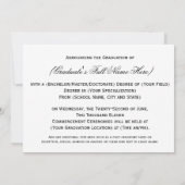 Black/White Laurel Law School Graduation Invitatio 招待状 (裏面)