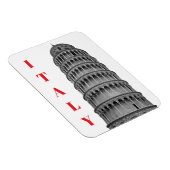Black White Leaning Tower of Pisa Italy マグネット (右側)