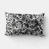 Black & White leopard ランバークッション (裏面)