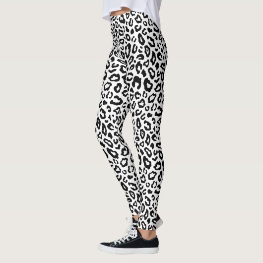 Black/White Leopard Printレギンス レギンス (左)