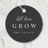 Black & White Let Love Grow Plant or Seed フェイバータグ (正面)