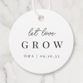 Black & White Let Love Grow Plant or Seed フェイバータグ (正面)