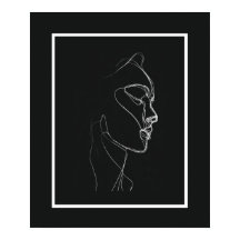 Black & White Line Art Women Line Poster